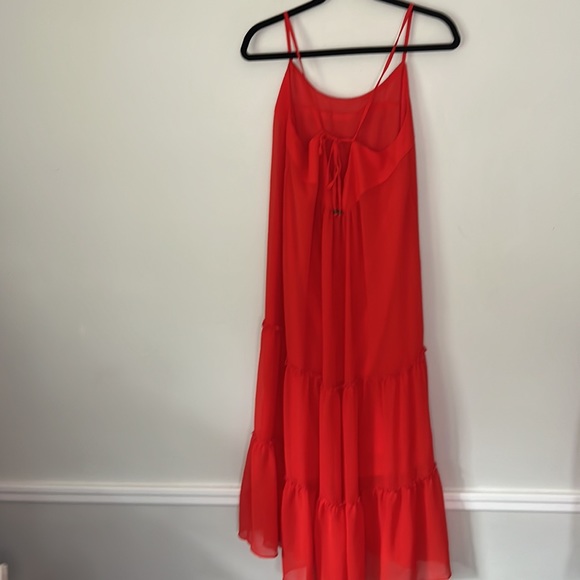 Clover and Sloane Orange bohemian tiered flowy Maxi Dress - Picture 4 of 7